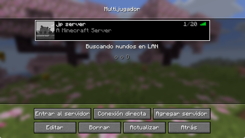 Lista de servidores en Minecraft Java